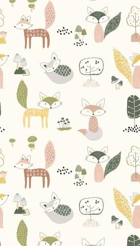 Livingwalls Vliestapete - Tapete Wald in Creme, Grün und Gelb - Wandtapete für verschiedene Räume - Wandbild XXL 2,80 m x 1,59 m