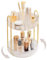 ROLIZOE 360 Drehbar Make Up Kosmetik Organizer 2 Ebenen Schminktisch Organizer Lazy Susan Makeup Skincare Organizer Kosmetik Regal Schmink Aufbewahrung Kosmetikbox für Dresser, Badezimmer, Transparent