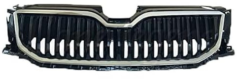 DECI Auto Front Kühlergrille für Skoda Octavia 2015 2016 2017,Front Nieren Kühlergrill Front stoßstange Gitter Waben Grill Dauerhaft,A/Black