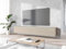 MINIO go for it - TV Schrank Donna, Breite 180 cm, TV Lowboard, Stehend oder Hängend, Fernsehschrank für das Wohnzimmer, Gaja Eiche/Gaja Eiche mit Lamellenmuster - LED Beleuchtung