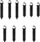 Duoleimi 10 Stück Schwarz Kabel Klettband - Klettkabelbinder für Kabel Drähte Seile - Kabelaufhängung und Organizer mit Häng-Gurt und Velcro Strap - Wrap it mit Klettband und Schnalle
