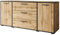 MINIO go for it - Kommode mit Schubladen 150 cm Breit TOGA I Sideboard für Wohnzimmer Schlafzimmer Flur I Moderne Komodenschrank I Kommode Wotan Eiche/Schwarz