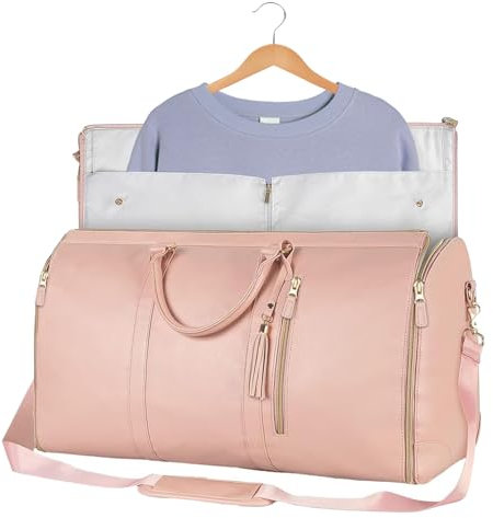PinDaito Sac de Voyage Pliable - Sacs de Voyage Pliables, Duffle Bag pour Les vêtements, Haute capacité de Pliage Costume Bagages Sac de Voyage des Femmes, Sacs de Voyage imperméables (Rose)