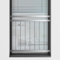 Edelstahl V2A - Französischer Balkon Franz Geländer VKT Stabgeländer - Innenbefestigung - 100x90 bis 185x90, verschiedene Montagesets, Balkongeländer (185x90 ohne Montageset)
