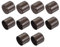 sourcing map 10pcs Rubber End Caps 45mm(1 3/4) ID Vinyl Round End Cap Cover Screw Thread Protectors Brown