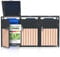 Anpassbare Mülltonnenbox für 1-4 Tonnen (120L-240L) - rostfreier Stahl, 22 Designs, geruchsreduzierend, Klappdächer mit Gashebern, Lochmuster & Holzoptik, selbstmontage, Farbe: RAL 7016