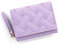 WYLZLKX Cartera corta de piel sintética para mujer, tarjetero, monedero, monedero, monedero, monedero, bolsillo para cambio, negocios para niñas, color lila