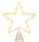 LED Weihnachtsbaum Spitze 27 cm warm weiß mit Timer - Gold - Beleuchteter Stern für den Christbaum Batterie betrieben - Baumspitze Tannenbaum Deko Bleuchtung Baumschmuck