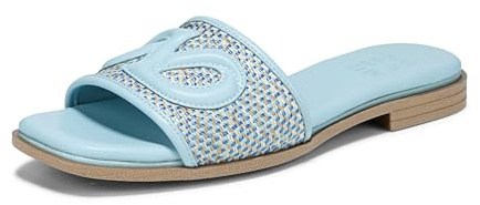 Naturalizer Women's Genevieve2 Flat Sandal, Angel Blue, Wide Fit, UK 7