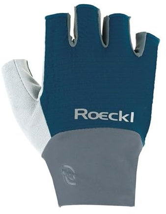 Roeckl Brixen Fahrrad Handschuhe kurz blau/grau 2025: Größe: 9