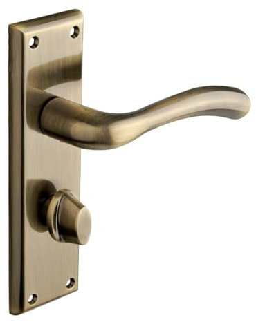 Designer Levers - Minerva Lever Bathroom Door Handle Antique Brass
