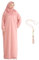 Modish Group Damen Gebetskleidung Mit Hijab Rosenkranz, Muslim Kleidung Für Frauen, Türkisch Muslimische Lang Kleider Set, Abaya Jilbab, Islamische Burka, Ramadan (Rosenfarbe, Einheitsgröße)
