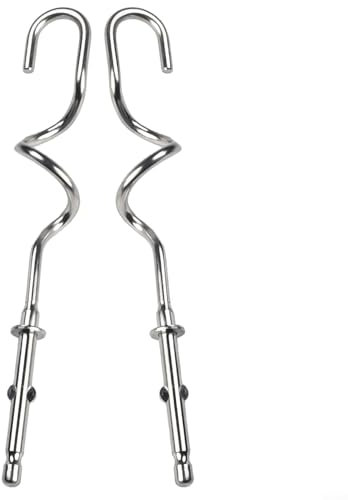Gettimore 2pcs for Kenwood Hand Mixer Egg Beater Replacement Stainless Steel Whisk Attachment Kitchen Utensil Dough Blender Accessory for Cakes Smoothies Sauces(D)