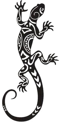 Colcolo Gecko-Wanddekoration aus Metall, Reptilien-Ornament, hohl geschnitztes Design, Wandkunst-Skulptur, dekorative Silhouette für Wohnzimmer, 1 Stück