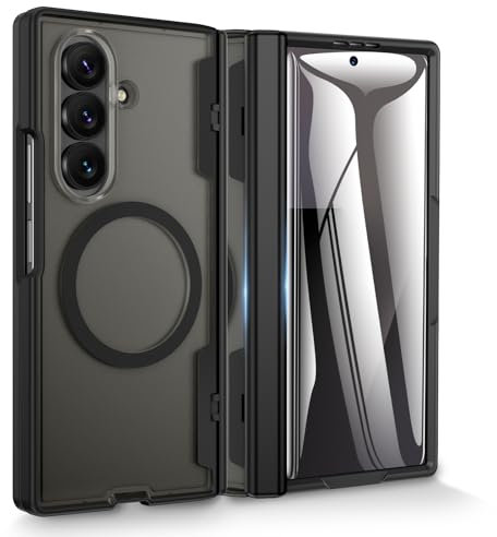 Doeshine Coque pour Samsung Z Fold 7, Charge Magnétique & Protection Charnière Renforcée (NO S-Pen), [Verre Trempé Protection Écran] Etui Housse Cover (Noir)