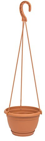 Pot de fleurs suspendu Agro, en terre cuite couleur, diametre 18 cm, en plastique
