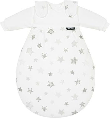 Alvi Baby-Mäxchen Original (3-teilig) | Außensack + 2 Innensäcke | mitwachsender, atmungsaktiver Babyschlafsack | birnenförmig für Strampelfreiheit | 100% Baumwolle | für Sommer & Winter
