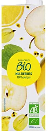 Monoprix Bio Jus Multifruits 100% Pur Jus Bio, 1l