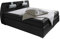 Atlantic Home Collection Boxspringbett REX, 180 x 200 cm, inklusive Topper (Härtegrad H2) und Nackenkissen, schwarz