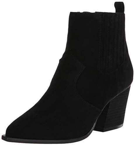 The Drop Women's Sia Pointed Toe Western Ankle Boot, Black, 8