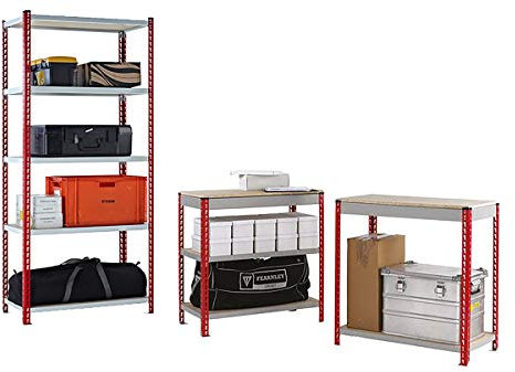 RS PRO Regalsystem Doppelte Spannweite, Stahl, Grau, 900mm x 2000mm, 450mm, 1000kg Last