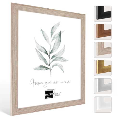 Bildershop-24 Bilderrahmen Valencia, 97 Größen und 25 Farben Sonoma Eiche 50 x 70 cm