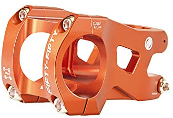 FIFTY-FIFTY MTB Vorbau 31,8mm, Aluminiumlegierung Fahrrad Vorbau, Kurze Mountainbike Vorbau für Die Meisten Mountain, MTB, Downhill, Freeride(35mm, Orange)