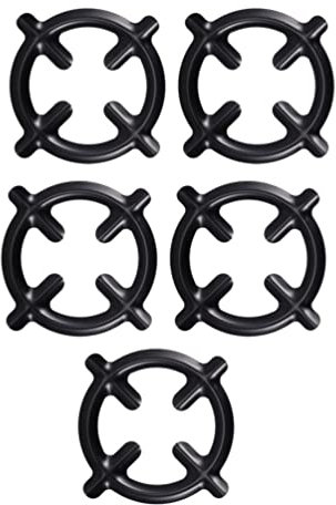 HEMOTON Cookware Stand Gas Stove Accessories 5 Pcs Gas Household Cast Iron Stove Heat-Resistant Stove Racks Wok Support Rings