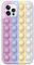 mtb more energy® Pop It Fidget Toy Case kompatibel mit iPhone 12 Pro Max (6.7'') - Design 3 (Pastell bunt) - Handyhülle Tasche Cover Tasche
