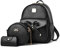 EVEOUT Süße Rucksäcke für Frauen PU-Leder Mode Schleife Rucksäcke Schulranzen Tagesrucksack für Mädchen Schwarz