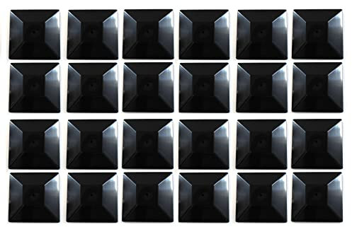 Nominal 4x4 Plastic Fence Post Caps with Nail Hole (3-5/8x 3-5/8) (24, Black)