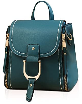 NICOLE & DORIS Mini Sac à Dos Femme - Sac à Main Porté Dos de Voyage Chic - Daypack Shopping Bandoulière Bleu