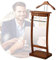 Qcesorib Herrendiener Diener Kleiderbutler aus Holz Freistehender Kleiderständer mit Schubladen Bodenstehender, Gebogener, Hosenstange Schublade Schuhregal Basis Hosenhalter Vorne