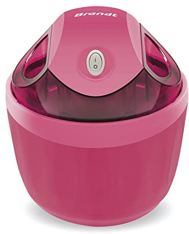 Brandt SOR10F - sorbetière - capacité 1L - bouton marche/arrêt - accumulateur de froid 10h à 12h - fuchsia