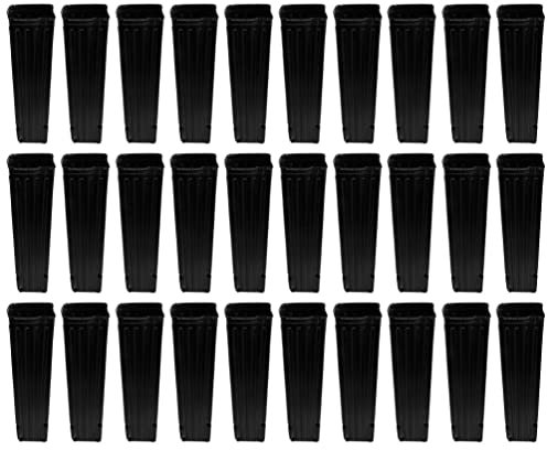 Yardwe Macetas para plántulas de árboles, 60 unidades, reutilizables, para viveros profundos, macetas altas para plántulas con agujeros de drenaje