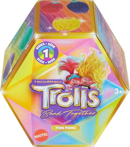 Mattel, Trolls Puppe, verschiedene Pom Poms, für Mädchen ab 3 Jahren