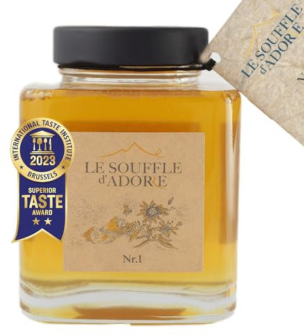 Miel de acacia premium, 100% natural, de abeja, pura, sin azúcar, sin aditivos, case 2 x 500 g | Pack Exclusivo | Le Souffle d’Adore (Paquete de 2)