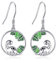Dinosaurier Ohrringe 925 Sterling Silber Dino Ohrhänger Dinosaurier Muttertag Schmuck Geschenk für Damen