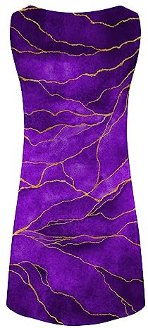 Abito lungo Plus Size Portachiavi Donna Girocollo Texture Abito lungo Plus Size Abiti Autunno, Viola, XXL