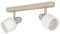EGLO Deckenstrahler Corato, 2-flammige Deckenlampe mit schwenkbaren Spots, Deckenleuchte aus Metall in Sandfarben und Nickel-Matt, Glas in Weiß, Deckenspot mit E14 Fassung