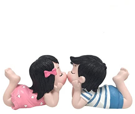 Abaodam 1 Paar Jubiläumsgeschenk Für Paar Figuren Für Romantische Paare Miniatur-paarstatue Süße Autodekorationen Auto-lüftungsclip Schemel Armaturenbrett Einstellen Braut