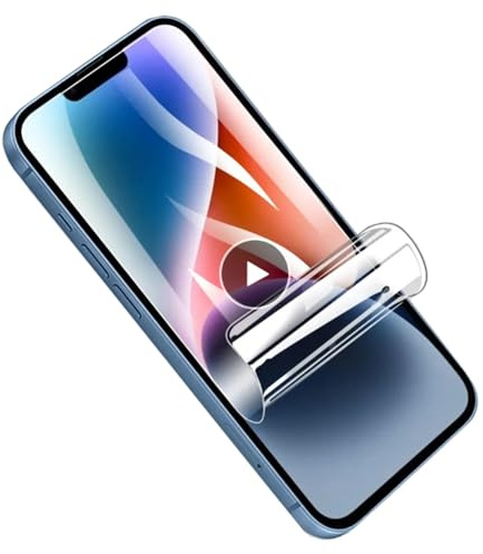 Renwox 2pcs Hohe Empfindlichkeit Hydrogel Film für iPhone 13 Pro Max 6.7 Flexibel HD Clear Bildschirmschutz Explosionssicher Fingerabdrücke Entsperren Hydraulische Folie