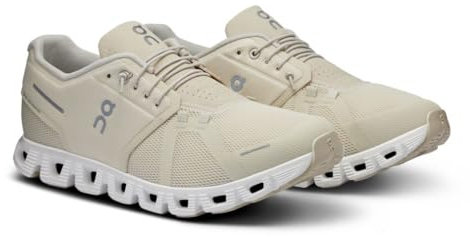 On Herren Cloud 5 Sneaker, Cremefarben/Sand, 44.5 EU