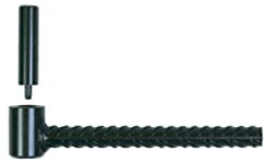 Gond de portail Parpaing - Fer à béton D. 14 x 150 mm - Gonds D. 14 mm - Noir - L'unité