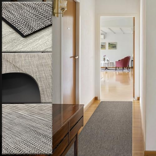 FangZin Flurteppich, gewellt, 70 x 400 cm, Vinyl-Teppich, Outdoor-Teppich, Küchenteppich, Küchenteppich, Wohnzimmerteppich