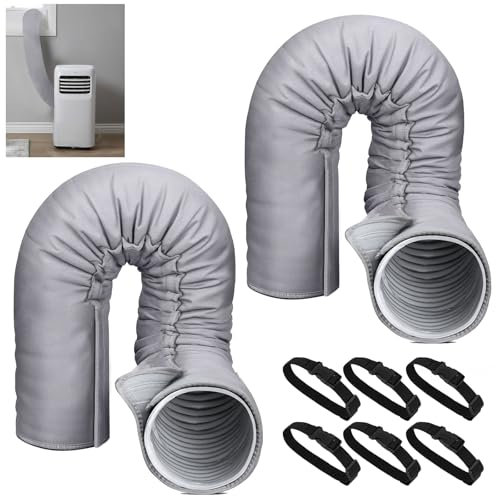 THMINS 2 Pack Portable Air Conditioner Hose Cover, AC Duct Vent Insulated Protector,Air Conditioner Hose Cover Wrap for 5 & 5.9 Diameter Exhaust Hoses(59x21)