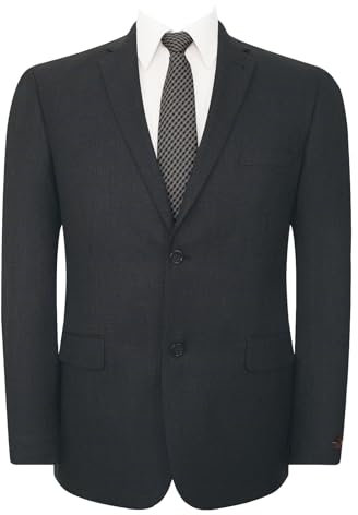 AMY ZHU Manteau de sport pour homme, coupe classique, blazer extensible, veste de costume à 2 boutons, Gris (carreaux), 62