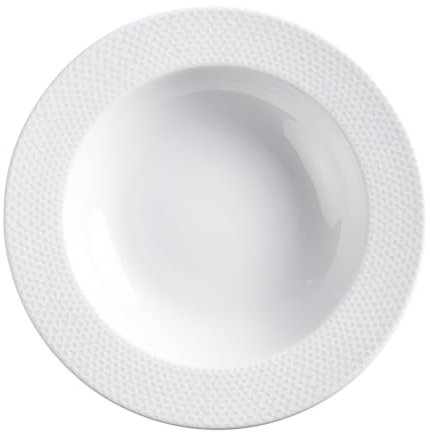 KAHLA 113421A74364C Honeycomb Teller, rund, tief 20 cm | Suppenteller mit Relief-Muster aus Porzellan