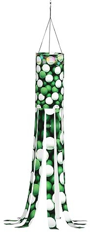 Bandera de fútbol blanco y verde con estampado de Halloween con luz para patio, césped, jardín, árbol, decoración de fiesta, calcetín de viento