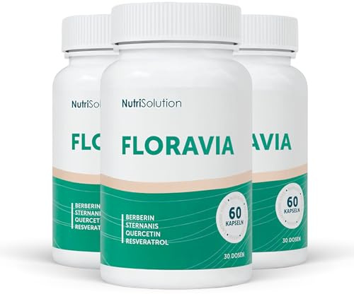 Floravia von NutriSolution I Resveratrol, Zink, Vitamin B3, Vitamin D3, Berberin, Quercetin, Inulin I 'Absorption des Nutriments, Probiotiques, à base de Plantes I Made in France (3)